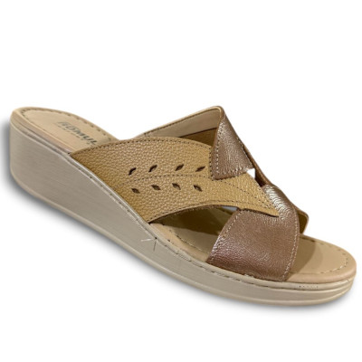 Romulo Sandalia Cuero Nut Mujer Ref 5958